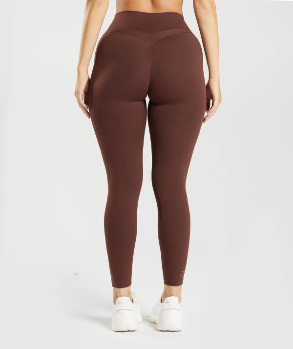 Damske Legíny Gymshark Whitney High Rise Hnede | WA6104983